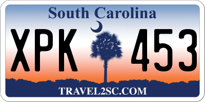 SC license plate XPK453