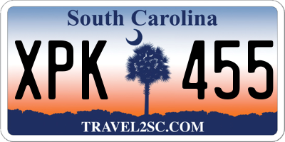 SC license plate XPK455