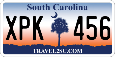 SC license plate XPK456