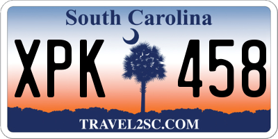 SC license plate XPK458