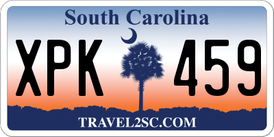 SC license plate XPK459