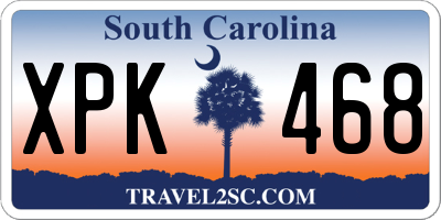 SC license plate XPK468