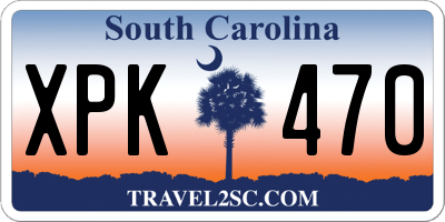 SC license plate XPK470