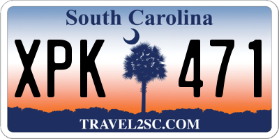SC license plate XPK471