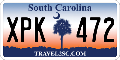 SC license plate XPK472