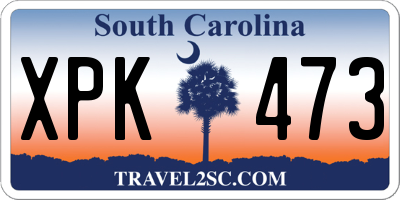 SC license plate XPK473