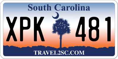 SC license plate XPK481