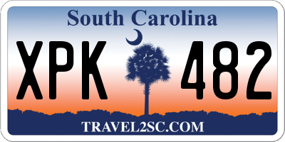 SC license plate XPK482