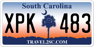 SC license plate XPK483