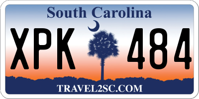SC license plate XPK484