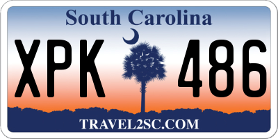 SC license plate XPK486