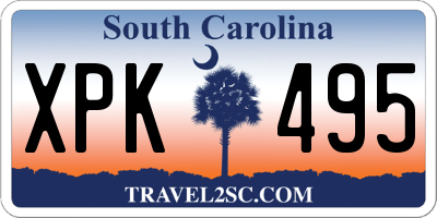 SC license plate XPK495