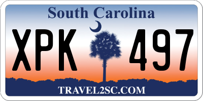SC license plate XPK497