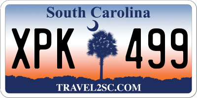 SC license plate XPK499