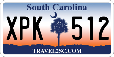 SC license plate XPK512