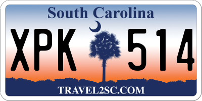 SC license plate XPK514