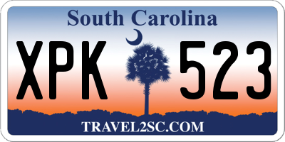 SC license plate XPK523