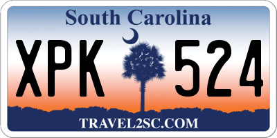 SC license plate XPK524