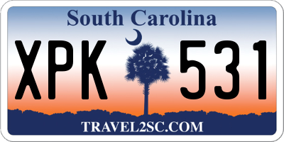 SC license plate XPK531