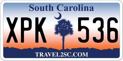 SC license plate XPK536