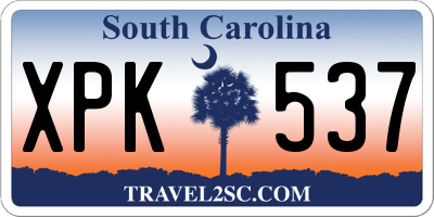 SC license plate XPK537