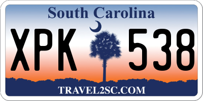 SC license plate XPK538