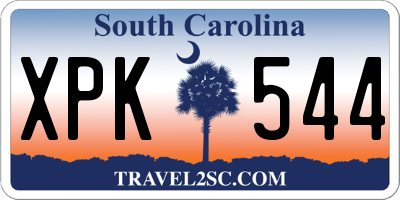 SC license plate XPK544