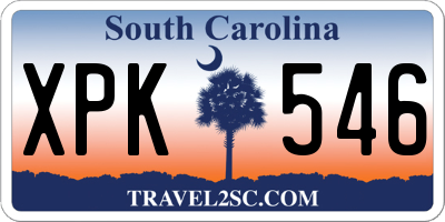 SC license plate XPK546
