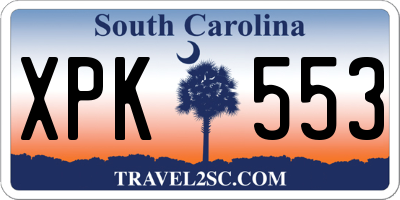 SC license plate XPK553