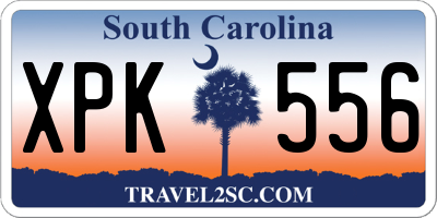 SC license plate XPK556