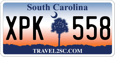 SC license plate XPK558