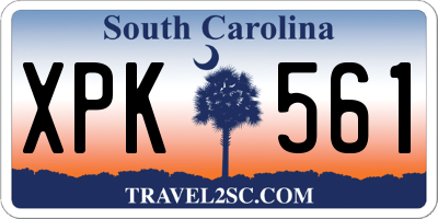 SC license plate XPK561