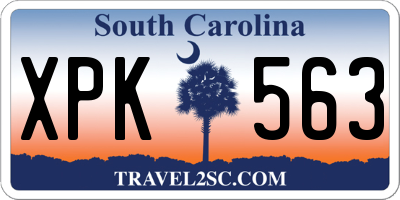 SC license plate XPK563