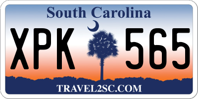 SC license plate XPK565