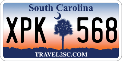 SC license plate XPK568