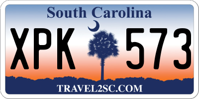SC license plate XPK573