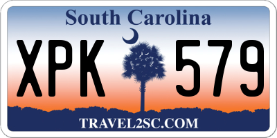 SC license plate XPK579