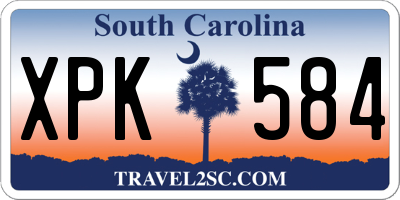 SC license plate XPK584