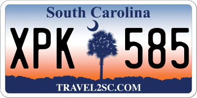 SC license plate XPK585