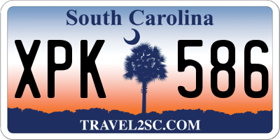 SC license plate XPK586
