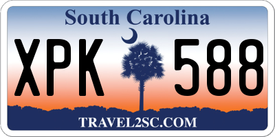 SC license plate XPK588