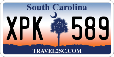 SC license plate XPK589