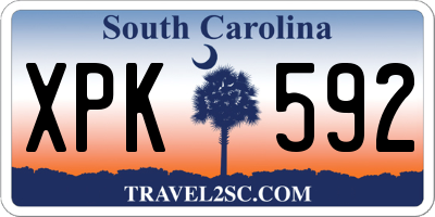 SC license plate XPK592