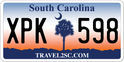 SC license plate XPK598