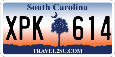 SC license plate XPK614