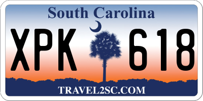 SC license plate XPK618
