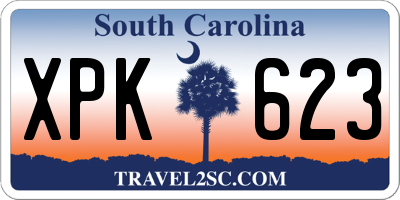 SC license plate XPK623