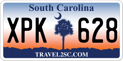 SC license plate XPK628