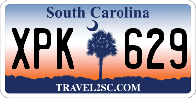 SC license plate XPK629