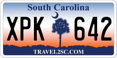 SC license plate XPK642